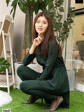 SIW Siwen media 062 small fragrant wind dark green pure cotton temperament small foot pants two - Zhen zhen(8)